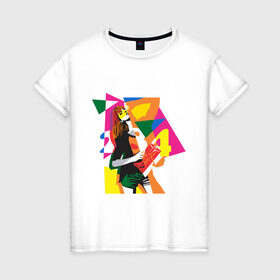 Женская футболка хлопок с принтом Pop art 100-11 в Петрозаводске, 100% хлопок | прямой крой, круглый вырез горловины, длина до линии бедер, слегка спущенное плечо | pin up | искусство | поп культура | популярное | ретро