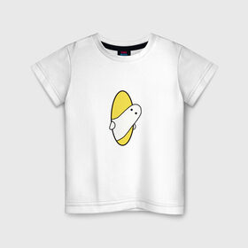 Детская футболка хлопок с принтом Portal 2 (парная) в Петрозаводске, 100% хлопок | круглый вырез горловины, полуприлегающий силуэт, длина до линии бедер | game | portal | арт | игра | на двоих | парная | портал | прикол | рисунок | телепортация | человечек