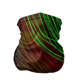 Бандана-труба 3D с принтом Qleen в Петрозаводске, 100% полиэстер, ткань с особыми свойствами — Activecool | плотность 150‒180 г/м2; хорошо тянется, но сохраняет форму | Тематика изображения на принте: abstraction | blur | green | light | lines | абстракция | зелёный | линии | размытость | свет