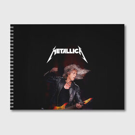 Альбом для рисования с принтом Metallica Kirk Hammett в Петрозаводске, 100% бумага
 | матовая бумага, плотность 200 мг. | guitar | guitarist | heavy | kirk hammett | metall | metallica | rock | trash | кирк хэммит | металл | металлика | рок | хэви