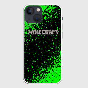 Чехол для iPhone 13 mini с принтом MINECRAFT в Петрозаводске,  |  | creeper | game | minecraft | блоки | игра | квадраты | компьютерная | крипер | криппер | майнкрафт | огонь