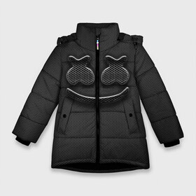 Зимняя куртка для девочек 3D с принтом MARSHMELLO в Петрозаводске, ткань верха — 100% полиэстер; подклад — 100% полиэстер, утеплитель — 100% полиэстер. | длина ниже бедра, удлиненная спинка, воротник стойка и отстегивающийся капюшон. Есть боковые карманы с листочкой на кнопках, утяжки по низу изделия и внутренний карман на молнии. 

Предусмотрены светоотражающий принт на спинке, радужный светоотражающий элемент на пуллере молнии и на резинке для утяжки. | fortnite | marshmallo | marshmallow | marshmello | marshmellow | маршмелло | маршмеллоу | розы | фортнайт