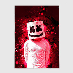 Постер с принтом MARSHMELLO в Петрозаводске, 100% бумага
 | бумага, плотность 150 мг. Матовая, но за счет высокого коэффициента гладкости имеет небольшой блеск и дает на свету блики, но в отличии от глянцевой бумаги не покрыта лаком | fortnite | marshmallo | marshmallow | marshmello | marshmellow | маршмелло | маршмеллоу | розы | фортнайт