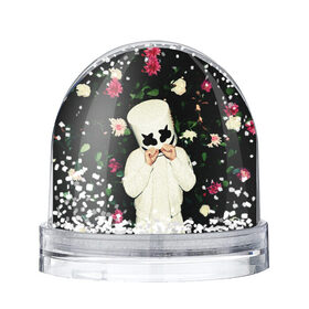 Снежный шар с принтом MARSHMELLO в Петрозаводске, Пластик | Изображение внутри шара печатается на глянцевой фотобумаге с двух сторон | fortnite | marshmallo | marshmallow | marshmello | marshmellow | маршмелло | маршмеллоу | розы | фортнайт