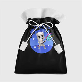 Подарочный 3D мешок с принтом MARSHMELLO в Петрозаводске, 100% полиэстер | Размер: 29*39 см | fortnite | marshmallo | marshmallow | marshmello | marshmellow | маршмелло | маршмеллоу | розы | фортнайт