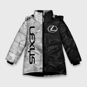 Зимняя куртка для девочек 3D с принтом Lexus Лексус в Петрозаводске, ткань верха — 100% полиэстер; подклад — 100% полиэстер, утеплитель — 100% полиэстер. | длина ниже бедра, удлиненная спинка, воротник стойка и отстегивающийся капюшон. Есть боковые карманы с листочкой на кнопках, утяжки по низу изделия и внутренний карман на молнии. 

Предусмотрены светоотражающий принт на спинке, радужный светоотражающий элемент на пуллере молнии и на резинке для утяжки. | abstract | auto | geometry | lexus | sport | texture | абстракция | авто | автомобиль | автомобильные | бренд | геометрия | лексус | марка | машины | соты | спорт | текстура | эффект
