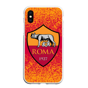 Чехол для iPhone XS Max матовый с принтом ROMA в Петрозаводске, Силикон | Область печати: задняя сторона чехла, без боковых панелей | fc | football | football club | roma | sport | альба аудаче | итальянский футбольный клуб | рим | рома | спорт | уефа | униформа | фирменные цвета | фк | фк роман | фортитудо про рома | футбол | футбольный клуб