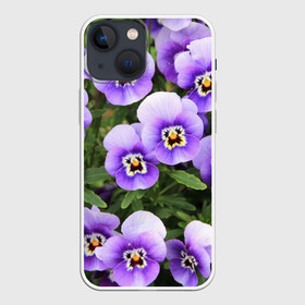 Чехол для iPhone 13 mini с принтом Анютины глазки в Петрозаводске,  |  | flowers | анютины глазки | природа | природный | растение | растения | цветок | цветочек | цветочки | цветы