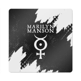 Магнит виниловый Квадрат с принтом MARILYN MANSON / М. МЭНСОН в Петрозаводске, полимерный материал с магнитным слоем | размер 9*9 см, закругленные углы | logo | manson | marilyn | music | rock | группа | лого | логотип | логотипы | менсон | мерилин | мерлин | музыка | мэнсон | мэрилин | рок | символ