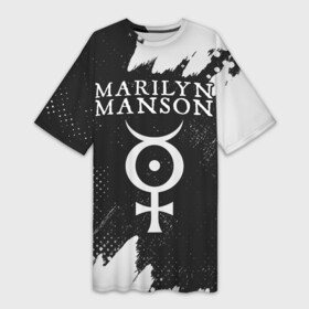 Платье-футболка 3D с принтом MARILYN MANSON   М. МЭНСОН в Петрозаводске,  |  | logo | manson | marilyn | music | rock | группа | лого | логотип | логотипы | менсон | мерилин | мерлин | музыка | мэнсон | мэрилин | рок | символ
