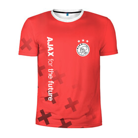 Мужская футболка 3D спортивная с принтом Ajax Amsterdam в Петрозаводске, 100% полиэстер с улучшенными характеристиками | приталенный силуэт, круглая горловина, широкие плечи, сужается к линии бедра | ajax | fc ajax | аякс | фк аякс | футбол