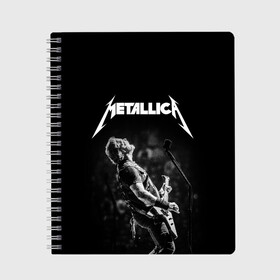 Тетрадь с принтом Metallica James Hetfield в Петрозаводске, 100% бумага | 48 листов, плотность листов — 60 г/м2, плотность картонной обложки — 250 г/м2. Листы скреплены сбоку удобной пружинной спиралью. Уголки страниц и обложки скругленные. Цвет линий — светло-серый
 | guitar | guitarist | heavy | james hetfield | metall | metallica | rock | trash | джеймс хэтфилд | металл | металлика | рок | хэви