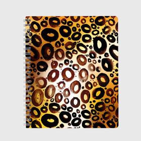 Тетрадь с принтом Кофейные зерна в Петрозаводске, 100% бумага | 48 листов, плотность листов — 60 г/м2, плотность картонной обложки — 250 г/м2. Листы скреплены сбоку удобной пружинной спиралью. Уголки страниц и обложки скругленные. Цвет линий — светло-серый
 | Тематика изображения на принте: coffee | life | абстракция | зерна | кофе | кофейные зерна | линия | нейтральная | стайл | стиль | текстуры | узоры