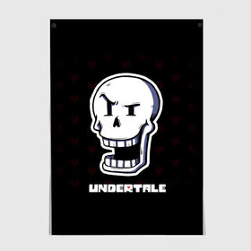 Постер с принтом UNDERTALE в Петрозаводске, 100% бумага
 | бумага, плотность 150 мг. Матовая, но за счет высокого коэффициента гладкости имеет небольшой блеск и дает на свету блики, но в отличии от глянцевой бумаги не покрыта лаком | sans | undertale | андертале | андертейл | игра | подземная история | подземная сказка | санс | ундертале