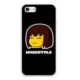 Чехол для iPhone 5/5S матовый с принтом UNDERTALE в Петрозаводске, Силикон | Область печати: задняя сторона чехла, без боковых панелей | sans | undertale | андертале | андертейл | игра | подземная история | подземная сказка | санс | ундертале