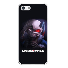 Чехол для iPhone 5/5S матовый с принтом UNDERTALE в Петрозаводске, Силикон | Область печати: задняя сторона чехла, без боковых панелей | sans | undertale | андертале | андертейл | игра | подземная история | подземная сказка | санс | ундертале