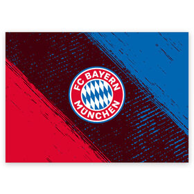 Поздравительная открытка с принтом FC BAYERN / БАВАРИЯ в Петрозаводске, 100% бумага | плотность бумаги 280 г/м2, матовая, на обратной стороне линовка и место для марки
 | bayern | club | fc | footbal | logo | бавария | знак | клуб | лого | логотип | логотипы | символ | символы | форма | футбол | футбольная | футбольный