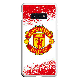 Чехол для Samsung S10E с принтом MANCHESTER UNITED в Петрозаводске, Силикон | Область печати: задняя сторона чехла, без боковых панелей | club | footbal | logo | manchester | united | знак | клуб | лого | логотип | логотипы | манчестер | символ | символы | форма | футбол | футбольная | футбольный | юнайтед