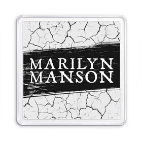 Магнит 55*55 с принтом MARILYN MANSON / М. МЭНСОН в Петрозаводске, Пластик | Размер: 65*65 мм; Размер печати: 55*55 мм | 