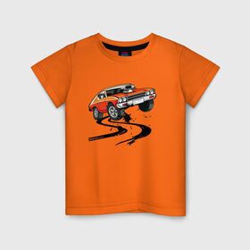 Детская футболка хлопок с принтом гоночная машина в Петрозаводске, 100% хлопок | круглый вырез горловины, полуприлегающий силуэт, длина до линии бедер | hot wheels | гонка | гоночная машина | машины | спортивная машина