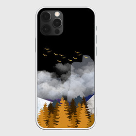 Чехол для iPhone 12 Pro Max с принтом Лес в Петрозаводске, Силикон |  | Тематика изображения на принте: горы | елки | осень | путешествие | скалы | туман