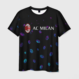 Мужская футболка 3D с принтом AC MILAN / МИЛАН в Петрозаводске, 100% полиэфир | прямой крой, круглый вырез горловины, длина до линии бедер | ac | ac milan | acm | football | logo | milan | sport | клуб | лого | логотип | логотипы | милан | символ | символы | спорт | форма | футбол | футбольная | футбольный
