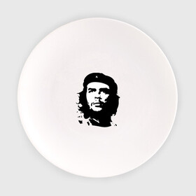 Тарелка с принтом Че Гевара в Петрозаводске, фарфор | диаметр - 210 мм
диаметр для нанесения принта - 120 мм | борьба | вождь | звезда | революция | че гевара