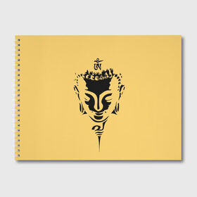 Альбом для рисования с принтом Будда в Петрозаводске, 100% бумага
 | матовая бумага, плотность 200 мг. | будда | восток | иероглифы | лик | лицо | татуировки.