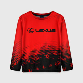 Детский лонгслив 3D с принтом LEXUS / ЛЕКСУС в Петрозаводске, 100% полиэстер | длинные рукава, круглый вырез горловины, полуприлегающий силуэт
 | auto | lexus | logo | moto | symbol | авто | автомобиль | гонки | лексус | лого | логотип | логотипы | марка | машина | мото | символ | символы
