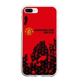 Чехол для iPhone 7Plus/8 Plus матовый с принтом MANCHESTER UNITED в Петрозаводске, Силикон | Область печати: задняя сторона чехла, без боковых панелей | 