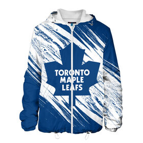 Мужская куртка 3D с принтом Toronto Maple Leafs, в Петрозаводске, ткань верха — 100% полиэстер, подклад — флис | прямой крой, подол и капюшон оформлены резинкой с фиксаторами, два кармана без застежек по бокам, один большой потайной карман на груди. Карман на груди застегивается на липучку | hockey | maple leafs | nhl | toronto | toronto maple leafs | usa | мейпл лифс | нхл | спорт | сша | торонто | торонто мейпл лифс | хоккей | шайба