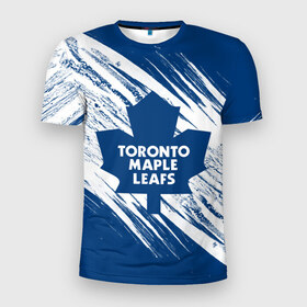 Мужская футболка 3D спортивная с принтом Toronto Maple Leafs,  в Петрозаводске, 100% полиэстер с улучшенными характеристиками | приталенный силуэт, круглая горловина, широкие плечи, сужается к линии бедра | Тематика изображения на принте: hockey | maple leafs | nhl | toronto | toronto maple leafs | usa | мейпл лифс | нхл | спорт | сша | торонто | торонто мейпл лифс | хоккей | шайба