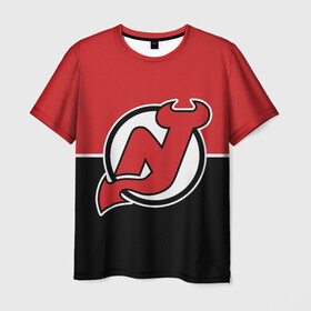 Мужская футболка 3D с принтом New Jersey Devils в Петрозаводске, 100% полиэфир | прямой крой, круглый вырез горловины, длина до линии бедер | devils | hockey | new jersey | new jersey devils | nhl | usa | девилз | нхл | нью джерси | нью джерси девилз | спорт | сша | хоккей | шайба