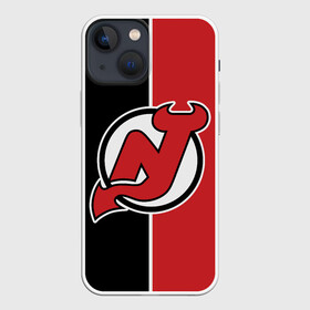 Чехол для iPhone 13 mini с принтом Нью Джерси Девилз в Петрозаводске,  |  | devils | hockey | new jersey | new jersey devils | nhl | usa | девилз | нхл | нью джерси | нью джерси девилз | спорт | сша | хоккей | шайба