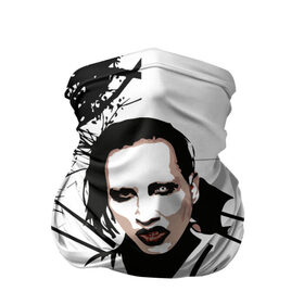 Бандана-труба 3D с принтом Marilyn Manson в Петрозаводске, 100% полиэстер, ткань с особыми свойствами — Activecool | плотность 150‒180 г/м2; хорошо тянется, но сохраняет форму | marilyn manson | nothing records | известность | музыка | рок группа