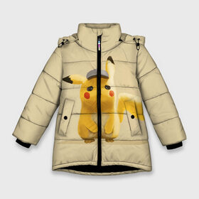 Зимняя куртка для девочек 3D с принтом Pikachu Pika Pika в Петрозаводске, ткань верха — 100% полиэстер; подклад — 100% полиэстер, утеплитель — 100% полиэстер. | длина ниже бедра, удлиненная спинка, воротник стойка и отстегивающийся капюшон. Есть боковые карманы с листочкой на кнопках, утяжки по низу изделия и внутренний карман на молнии. 

Предусмотрены светоотражающий принт на спинке, радужный светоотражающий элемент на пуллере молнии и на резинке для утяжки. | 