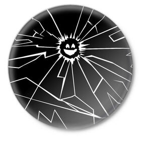 Значок с принтом ЧЕРНОЕ ЗЕРКАЛО в Петрозаводске,  металл | круглая форма, металлическая застежка в виде булавки | Тематика изображения на принте: black mirror | черное зеркало