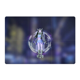 Магнитный плакат 3Х2 с принтом Nezuko Cyberpunk в Петрозаводске, Полимерный материал с магнитным слоем | 6 деталей размером 9*9 см | Тематика изображения на принте: cyberpunk | demon slayer | kamado | kimetsu no aiba | nezuko | камадо | киберпанк | незуко