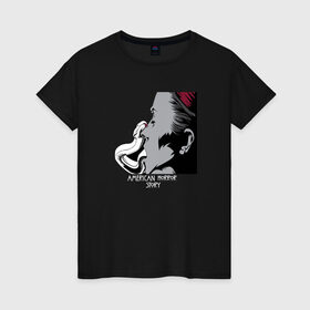 Женская футболка хлопок с принтом American Horror Story в Петрозаводске, 100% хлопок | прямой крой, круглый вырез горловины, длина до линии бедер, слегка спущенное плечо | american | horror | story | телесериал | ужасы