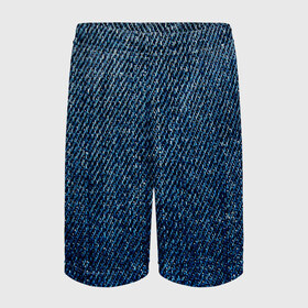 Детские спортивные шорты 3D с принтом Джинса в Петрозаводске,  100% полиэстер
 | пояс оформлен широкой мягкой резинкой, ткань тянется
 | Тематика изображения на принте: blue | джинса | джинсовая текстура | текстуры | цвет джинса