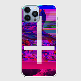 Чехол для iPhone 13 Pro Max с принтом Cross в Петрозаводске,  |  | abstraction | color | cross | eye | glitch | neon | vanguard | view | абстракция | авангард | взгляд | глаз | глитч | крест | неон | цвет