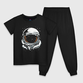 Детская пижама хлопок с принтом Шлем астронавта  в Петрозаводске, 100% хлопок |  брюки и футболка прямого кроя, без карманов, на брюках мягкая резинка на поясе и по низу штанин
 | astronaut | cosmos | galaxy | helmet | nasa | roscosmos | roskosmos | soul | space | spaceman | spacesuit | stars | suit | universe | астронавт | вселенная | галактика | душа | звезды | космонавт | космос | мистика | наса | одиночество | рос