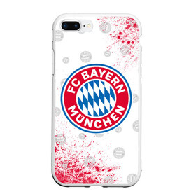 Чехол для iPhone 7Plus/8 Plus матовый с принтом FC BAYERN БАВАРИЯ в Петрозаводске, Силикон | Область печати: задняя сторона чехла, без боковых панелей | bayern | club | fc | footbal | logo | бавария | знак | клуб | лого | логотип | логотипы | символ | символы | форма | футбол | футбольная | футбольный