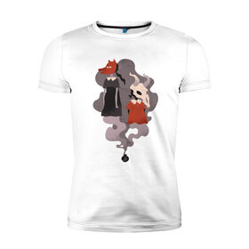 Мужская футболка хлопок Slim с принтом Crazy Halloween Girls в Петрозаводске, 92% хлопок, 8% лайкра | приталенный силуэт, круглый вырез ворота, длина до линии бедра, короткий рукав | Тематика изображения на принте: 