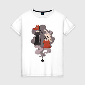 Женская футболка хлопок с принтом Crazy Halloween Girls в Петрозаводске, 100% хлопок | прямой крой, круглый вырез горловины, длина до линии бедер, слегка спущенное плечо | 