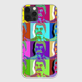 Чехол для iPhone 12 Pro Max с принтом Stalin pop-art в Петрозаводске, Силикон |  | Тематика изображения на принте: chief | color | eyes | moustache | pop art | stalin | view | взгляд | вождь | глаза | поп  арт | сталин | усы | цвет