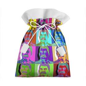 Подарочный 3D мешок с принтом Stalin pop-art в Петрозаводске, 100% полиэстер | Размер: 29*39 см | chief | color | eyes | moustache | pop art | stalin | view | взгляд | вождь | глаза | поп  арт | сталин | усы | цвет