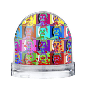 Снежный шар с принтом Stalin pop-art в Петрозаводске, Пластик | Изображение внутри шара печатается на глянцевой фотобумаге с двух сторон | chief | color | eyes | moustache | pop art | stalin | view | взгляд | вождь | глаза | поп  арт | сталин | усы | цвет