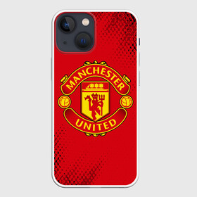 Чехол для iPhone 13 mini с принтом MANCHESTER UNITED в Петрозаводске,  |  | club | footbal | logo | manchester | united | знак | клуб | лого | логотип | логотипы | манчестер | символ | символы | форма | футбол | футбольная | футбольный | юнайтед