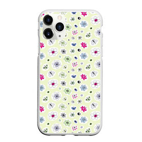 Чехол для iPhone 11 Pro Max матовый с принтом Милые цветочки в Петрозаводске, Силикон |  | арт | бабочка | бабочки | камень | камни | камушки | рисунок | семена | стикеры | цветок | цветы